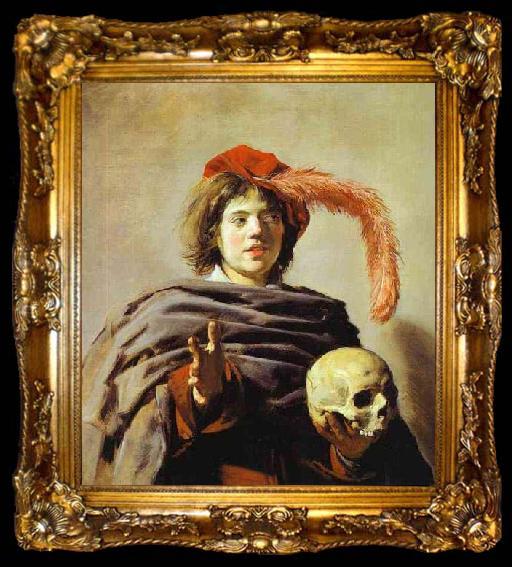 framed  Frans Hals Youth with a Skull, ta009-2